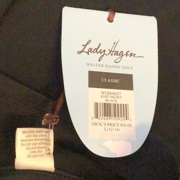 LADY HAGEN skort  sz 12/14  black  NWT - Picture 7 of 7